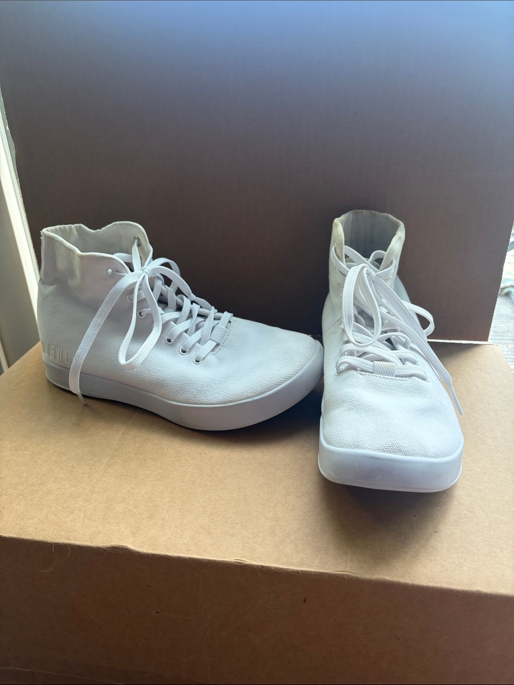NOBULL unisex white canvas high tops